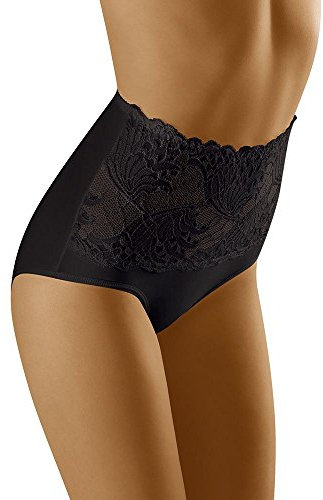Wolbar Femmes Sexy Culotte Sculptante Slips Hipster Confortable Taille Haute WB207, Noir,XL