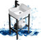 Waschbecken aus Keramik Waschtisch Spülbecken Küchenspüle Handwaschbecken Waschschale Freistehend Waschplatz Keramikwaschbecken Becken Kitchen Sink Waschtischunterschrank Spültisch Standwaschbecken