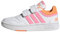 adidas Hoops Lifestyle Basketball Hook-and-Loop Shoes Schuhe, Cloud White/Beam Pink/Orange, 29 EU