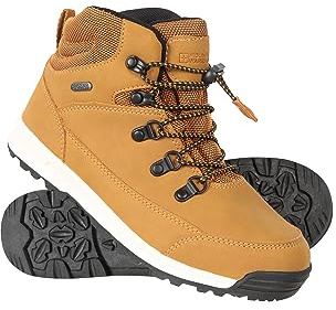 Mountain Warehouse Redwood Kids Waterproof Boots - Girls & Boys Quick Lace Shoes, Cushioned Footbed Footwear, Synthetic & Mesh Upper - For Spring Summer & Outdoors