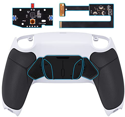 eXtremeRate Programmierbar RISE4 Remap Kit für ps5 Controller BDM-010/020,Remap Board&Rückplate Gehäuse/Case&Back Paddles Rücktasten für ps5-Schwarz&Schwarz Paddles