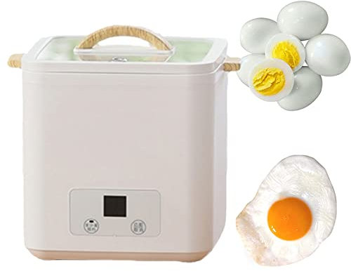 Electric Egg Cooker, 4 Egg Capacity, Omelet, Scrambled, Soft, Medium, Hard-Boiled Boiler Cooker with Auto Shut-Off, for Steaming Eggs, Heating Milk, Easy One Switch, Dishwasher Safe Parts, 300 W