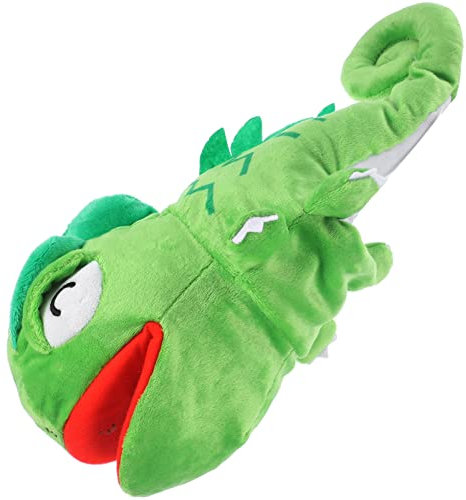 Toyvian Chamäleon Handpuppe für Kinder, Handpuppe, Plüschtier, Eidechse, Spielzeug, Eidechse, Kinder, zum Geschichtenerzählen mit Mund
