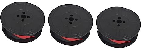 STOBOK 3st Mechanischer Rechner Schwarzes Nylon Manuelles Band Für Schreibmaschine Universelle Farbband-schreibmaschine Korrigierbares Band Spule Schreibmaschinenband Kind Tinte Jahrgang