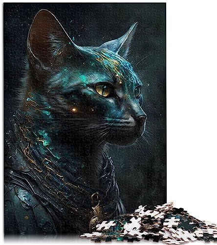 Puzzles für Erwachsene, Geschenke, Abessinierkatze, Adel, Holzpuzzle, Intellektuelles Spiel, 50 x 75 cm