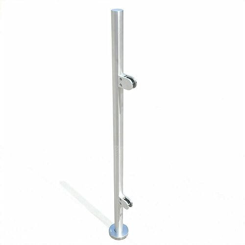 Barandilla para escaleras de 110 cm, postes de barandilla de vidrio, postes de barandilla, soporte de cristal de acero inoxidable, barandilla de balcón, barandilla de piscina, placas de barandilla,