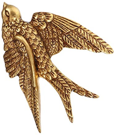 PRETYZOOM Schwalben hängen Spatz flügel deko wand zaunfiguren gusseisen deko garten wand Viel Glück Ornament goldener vogel Wandkunst Metall Dekorationen der Zaun Kunsthandwerk Anhänger Harz