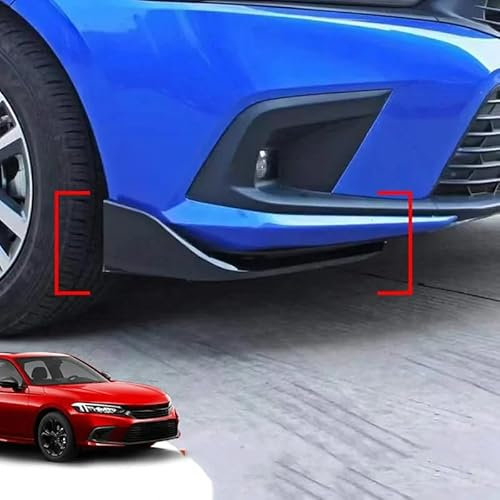 Auto Front Hinteren Spoiler Stoßstange Lippe für Honda Civic 2021 2022 2023 2024, Vordere Hinteren Stoßstange Diffusor Kinnschutz Antikollisions Zubehör