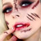 XinfuquanTatouages Temporaires,Tatouage cicatrice, Halloween Zombie Cicatrice Tatouage (10 Feuilles) Autocollant Avec Faux Sang Cicatrice Vêtements Spéciaux FX Maquillage Support