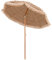 COSTWAY Parasol en Paille PP Φ208 CM, Parasol de Plage Inclinable, Parasol Hawaïen de 213,5 CM de Hauteur, Parasol Extérieur à 8 Baleines, pour Balcon, Jardin Terrasse, Piscine(Naturel)