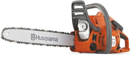 Husqvarna 120 Mark III Gas Chainsaw, 38-cc, 2-Cycle X-Torq Engine, 16 Inch Chainsaw with Automatic Oiler, for Wood Cutting and Tree Pruning, Gifts for Men, 970739616