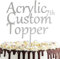 Personalisierter Cake Topper Acryl mit jedem Design, Namen oder Nummer, Individuelles Tortenaufleger Kuchendekorationswerkzeug für Hochzeit, Geburtstag, Jahrestag, Babyparty (Spiegel, Silber)
