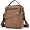 SPAHER Umhängetasche Leder Herren Herrentasche Schultertasche Echtes Leder Handgelenktasche Herren Wasserdichte Schultertasche Crossbody Bag Messenger Bags Geschenk für Männer Braun