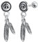 Yumilok Punk Ohrstecker für Frauen Feder Ohrringe Anker Silberohrringe hängend Herren Ohrringe Ohrstecker Männer Edelstahl Ohrringe Piercing