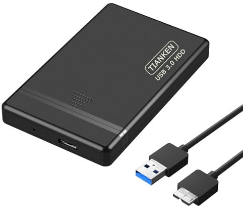 Tianken Disco duro externo portátil ultradelgado de 1 TB de 2.5 pulgadas, USB 3.0, almacenamiento HDD para PC, Mac, laptop, escritorio, PS4, Xbox One