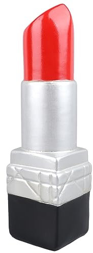 Mini Flower Vase, Lipstick Shape Vase Lipstick Shape Decorative Vase for Flowers Resinous Flower Vase for Home Office (Silver)