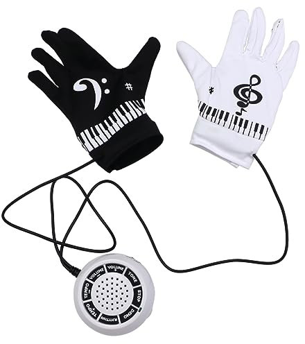 Abaodam Elektronische Piano Handschuhe Mit Musik-fingerspitzen Instrumentklänge Rhythmen Integrierte Lautsprecher Clip-Design Für Anfänger Und Flexibles Spielgerät Für Outdoor Und Party