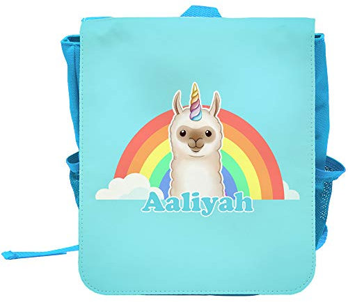 Kinder-Rucksack mit Namen Mio und Llama-Einhorn-Motiv für Jungen | Rucksack | Backpack