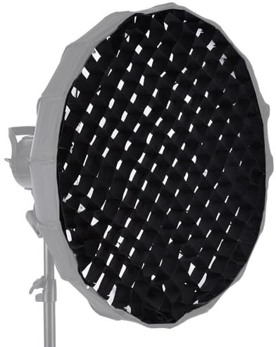 Hanzete - Softbox ottagonale per fotografia, 80 cm, griglia nera a nido d'ape, accessori per fotografia