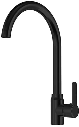 Rubinetto da cucina per acqua calda e fredda, doppio tubo da cucina con rotazione a 360°, in acciaio inox, per lavare frutta e verdura (G:3/8'')