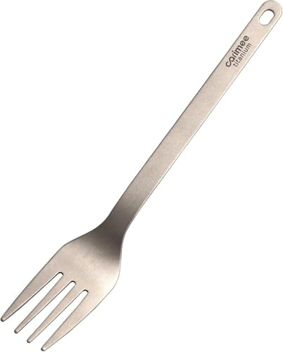 Carimee Titan Tafelgabeln 16cm Campingbesteck - Rostfreie Reisebestecke für Fleisch, Obst, Picknick, Angeln - Ultra-Leicht & Spülmaschinenfest
