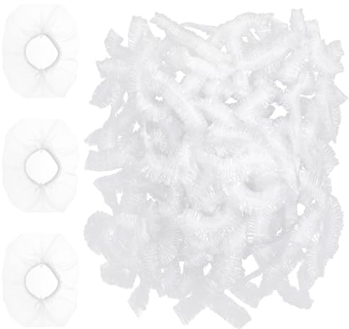 300 Pcs Disposable Bowl Covers Canning Lids Elastic Plate Covers Food Cover Stretch Edging Flexible Storage Packaging Disposable Cling Bags Plastic Lids for Household Kitchen Dining Cookware Canning