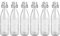 MA MAISON Lot de 6 bouteilles en verre 500 ml avec bouchon hermétique – eau, vin, citroncello, liqueur, boissons, jus, pétillant, naturel – bouteille nervurée transparente de table