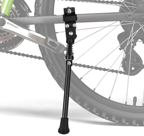 Ailelan Seitenständer Fahrrad, Fahrradständer Mountainbike 24-29 Zoll, Höhenverstellbar Ständer Fahrrad Seitenständer Hinten Aluminiumlegierung, Fahrradständer Hinterrad für Mountainbikes, Trailbikes