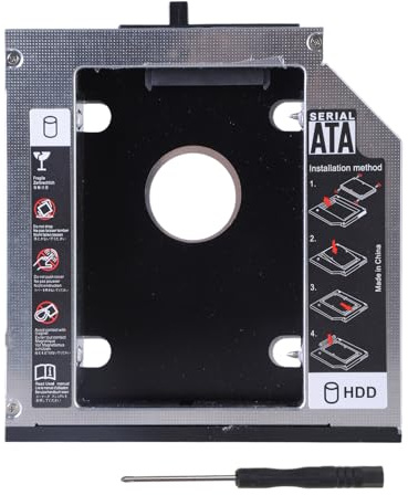 Hkfgdjdl Festplatten-Caddy, zweite Festplatte für ThinkpadT420, T430, T510, T520, T530, W510, W520, W530, Laptop, DVDROM, Modulare Bay