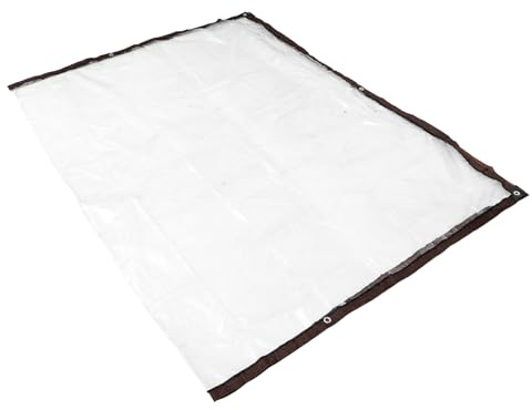 Hohopeti Transparente PE Plane 3X2m mit Ösen Wind und Regendichte Balkon und Gartenabdeckung Wärmedämmender Frostschützender Vorhang für Wintergärten