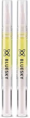 Bluesky Hydrating Cuticle Oil Pen, Moisture and Soften Dry Cuticles, Hand & Nail treatment with Sweet Almond Oil, Coconut and Golden Jojoba (Pack of 2)