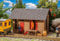 POLA 330880 Lagerschuppen mit Büro Modellbausatz, Zubehör, Mehrfarbig, Einheitsgröße