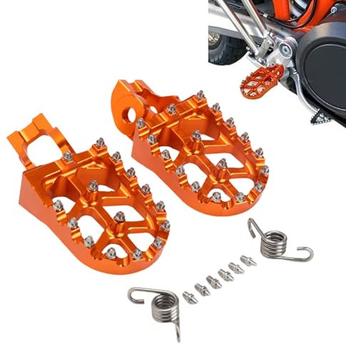 JFG RACING Cale Pied Moto,Repose-Pieds Moto Offroad CNC pour 85 SX 2018-2023 125SX/250-450SX-F 250-450XC-F 2016-2022 250SX 125-300XC 2017-2022 125-530 EXC/EXC-F 2017-2023