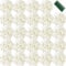 FagusHome 18cm Cabezas de Hortensia Artificiales Flores 25 Piezas Flores Artificiales con Tallos Flores Falsas (Blanco)