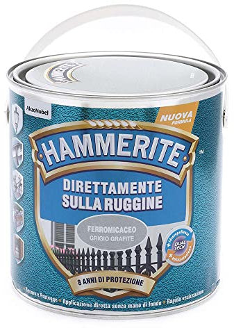 Hammerite Direttamente Sulla Ruggine Ferromicaceo Grigio Grafite 0.250 l