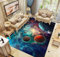 3D Galaxis Star Anime Gamer Muster Kinder Jungen Teppich Schlafzimmer Dekorativ Kinderzimmer Wohnzimmer,Matten Krabbelmatte Modern Weichem Flanell Kinderteppiche Waschbar (Bunt,120x160 cm)