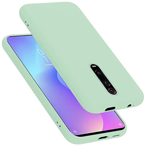 Cadorabo Hülle kompatibel mit Xiaomi Mi 9T / Mi 9T PRO/RedMi K20 / RedMi K20 PRO Hülle Silikon Handyhülle für Mi 9T / Mi 9T PRO/RedMi K20 Case aus flüssigem Silikon- Schutzhülle - Liquid HELL GRÜN