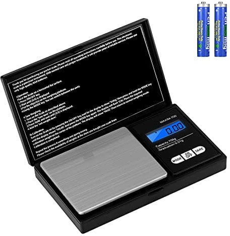 Aurora & Tithonus Balance de Précision 0.01g,Balance de Cuisine 700g/0,01g,Balance de Poche avec Écran LCD,Petite Balance de La Poudre,Bijoux, Or,Les Pierres Précieuses,Acier Inoxydable