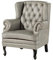 MASSIVMOEBEL24.DE | Chesterfield Ohrensessel aus Echtleder #201 | aus echtem Büffel-Leder - Grau | 88x81x105 cm | mit Nieten | Lounge-Sessel Sofasessel Relaxsessel