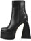 Only maker Plateau Stiefeletten Damen Kurze Stiefel Knöchel Booties Zipper Ankle Boots Kunstleder Schwarz 44 EU