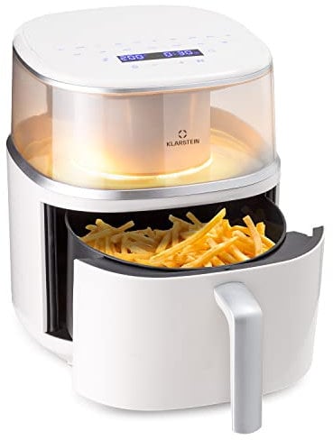 Klarstein Friggitrice ad Aria, Air Fryer 1500W, Friggitrice ad Aria Calda, Forno ad Aria, Friggitrice Elettrica 16 Programmi, Timer, Selezione della Temperatura, Controlli Touch, Friggitrice Aria 7.5L