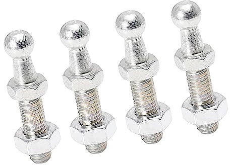 A ABSOPRO 10mm M8x25mm Gas Puntal Bola Perno Plateado Tono para Gas Puntales Amortiguadores
