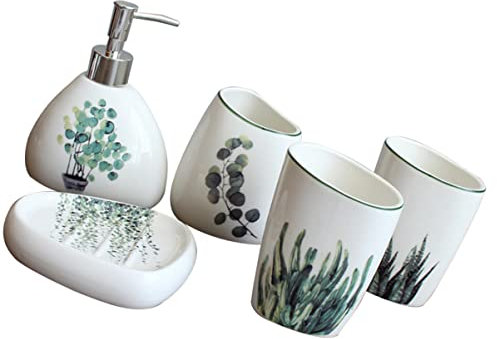 Beaupretty Bad Accessoires Grün Kinder Zahnbürste 5 Stücke Zahnbürste Arbeitsplatte Halter Ensemble Home Seife Lotion Anzug Flasche Flüssigkeit Becher Komplett Kommode Herren Badezimmer Sets