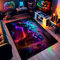 NEBOTON Gaming-Teppich mit buntem Game-Controller-Design für Spielzimmer, Spielzimmer, Jungenzimmer und Wohnzimmer, 91,4 x 61 cm