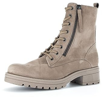 Gabor Damen Combat Boots, Frauen Stiefeletten,Wechselfußbett,Moderate Mehrweite (G),Winterschuhe,gefüttert,Silk (Flausch),41 EU / 7.5 UK