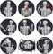 8 Stück 5D DIY Diamant Malerei Untersetzer, Totenkopf Rose, handgefertigt, DIY Holz Mosaik Muster Untersetzer, Diamant Kunst Malerei Untersetzer Cup Pad für Kinder Erwachsene Wohnkultur