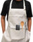 Delantal de cocina Impermeable, con 2 bolsillos 100% poliéster Ajustable, Mandil transpirable ideal para cocinero, camarero o barbacoas. Apron chef para Hombres y Mujeres. Resistente (Blanco)
