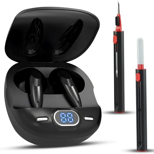 Wasalp 5.3 Ecouteurs Bluetooth sans Fil, 50H Casque Bluetooth contrôle, Ultra Touch et 4 micros à réduction de Bruit d’Appel ENC,IP7 Étanche Oreillette Bluetooth