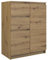 Oggi Wohnzimmerschrank Lugo 2D2S Eiche handgefertigt Holzschrank Schrank Möbel rustikal Massivholz Dunkelbraun Schubladen antik, Vintage
