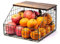 Vegetable Rack, Fruit Basket for Kitchen,Countertop, Wall Mounted Vegetable Rack for Kitchen, Hanging Vegetable Baskets, Black Wire Vegetable Basket,Stackable Fruit And Veg Storage for Potato,Onion